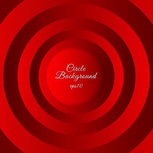 abstract 3d red circles layer space shadow vector image