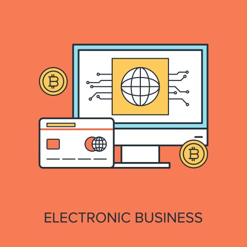 Electronic business vector image