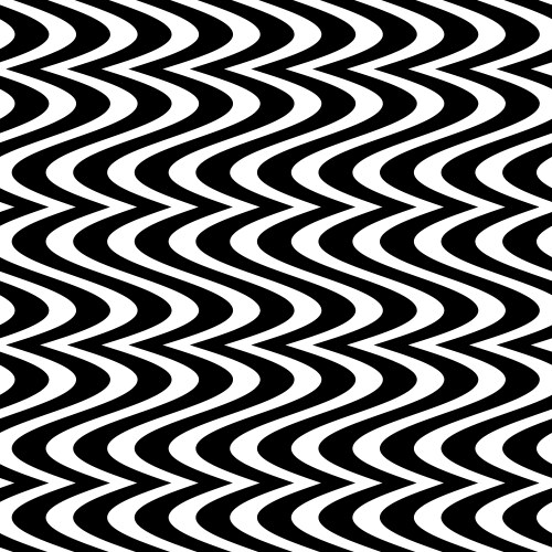 Wave retro distort wavy line pattern hypnotic Vector Image