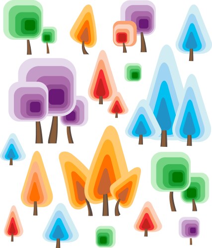 Trees icons Royalty Free Vector Image - VectorStock