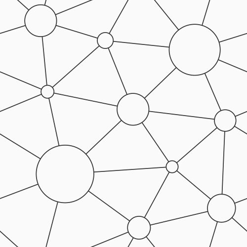 Abstract seamless pattern lines and circles vector image