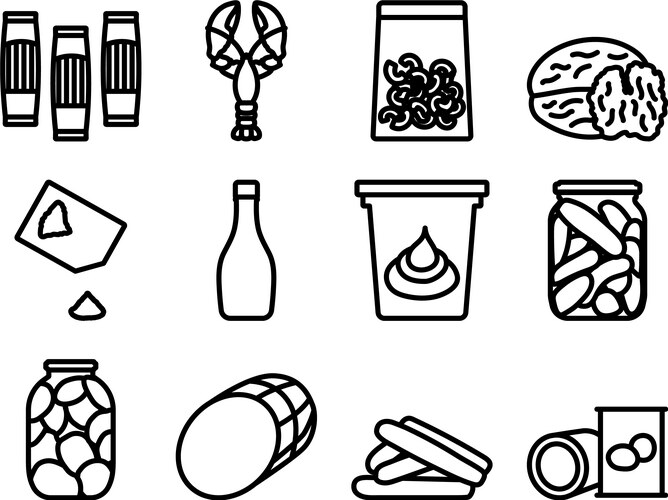 Food safe icons Royalty Free Vector Image - VectorStock