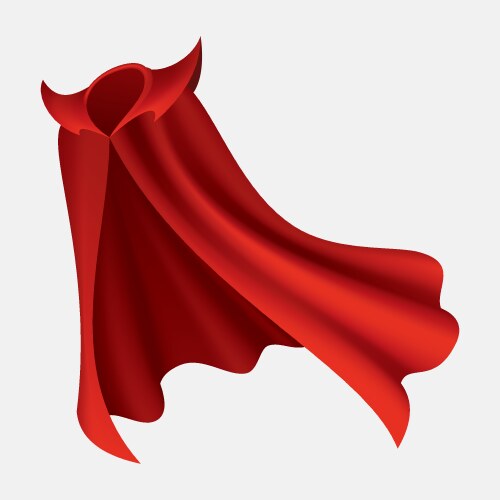 Red cape super hero cloak superhero cover Vector Image