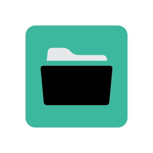 Con design for file folder mobile application vector image