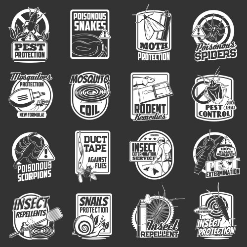 Pest control disinfection insects extermination Vector Image