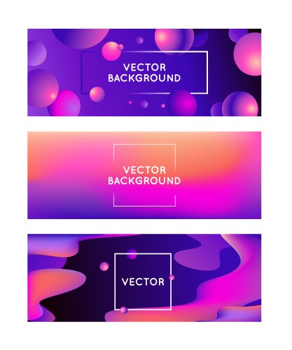 design template and in trendy bright gradient vector