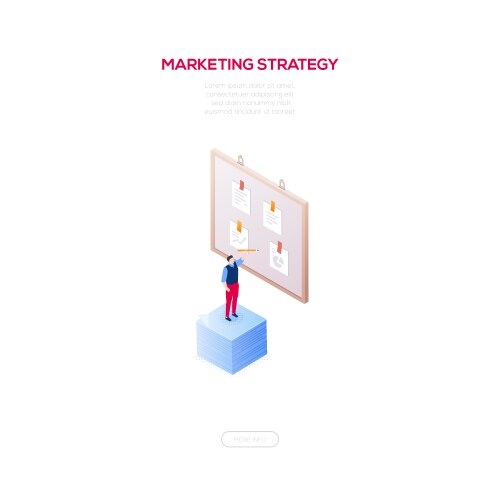 marketing strategy - modern isometric web vector image