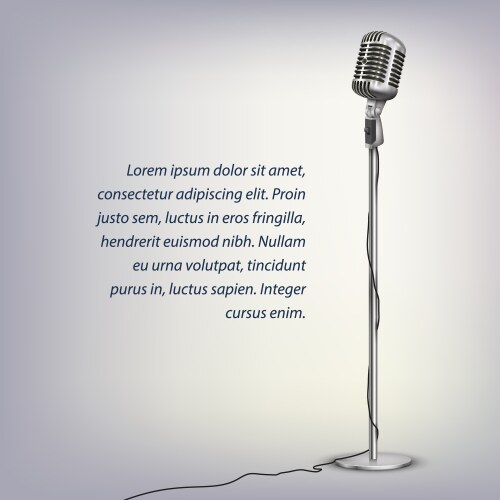 Studio microphone for recording Royalty Free Vector Image