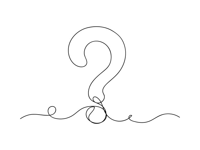 Question mark one line continuous drawing Vector Image