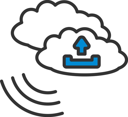 cloud upload icon vector image vector image