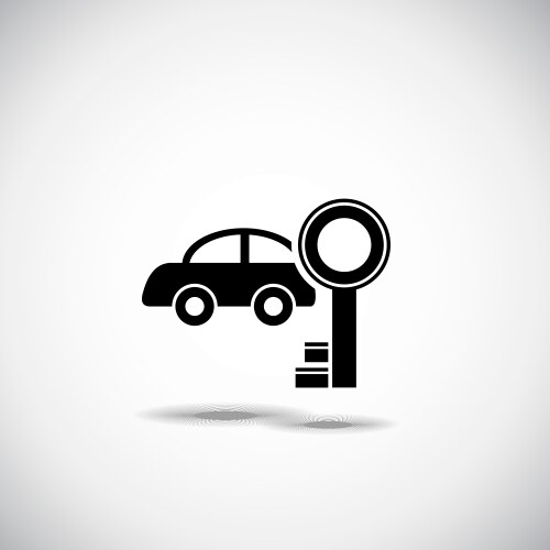 Car key logo with letter c concept Royalty Free Vector Image