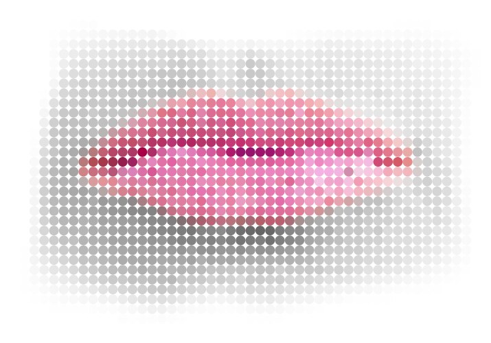 Dot lips vector image