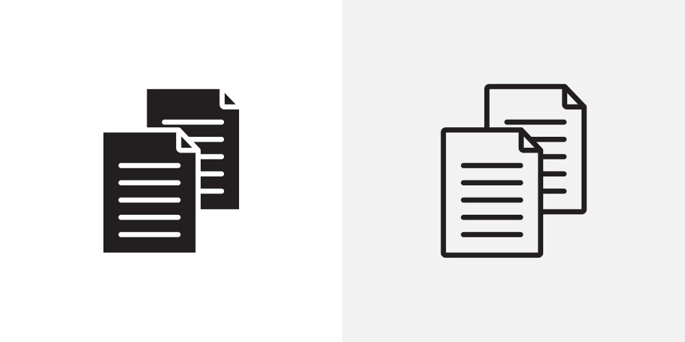 Duplicate icons pack for apps and ui ux desigs vector image