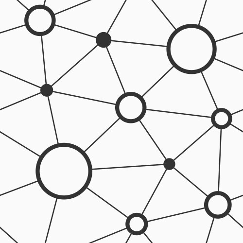 Abstract seamless pattern lines and circles vector image