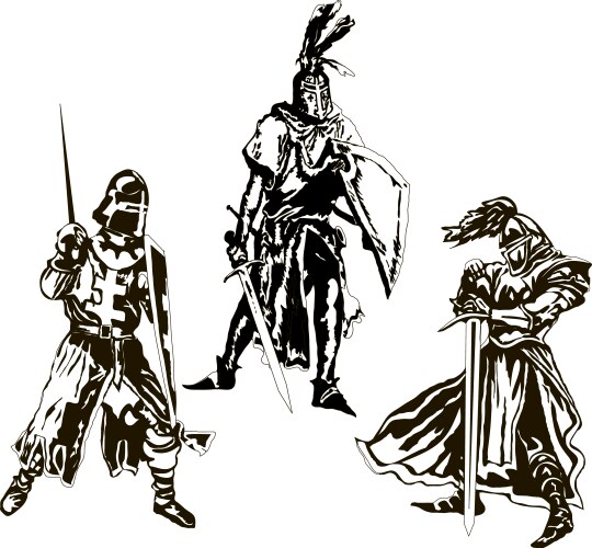 Knight Horse Medieval Character Armor Concept Vector Image Knight Horse Medieval Character Armor Concept Vector Image