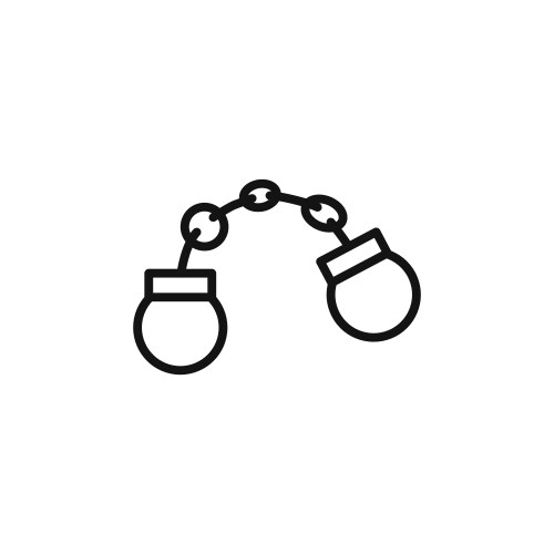 Handcuffs outline Vector Images & Graphics for Commercial Use | VectorStock
