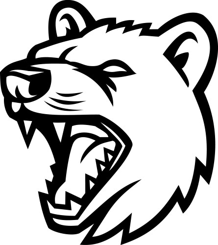Tasmanian Devil Mascot - Black & White Vector Image