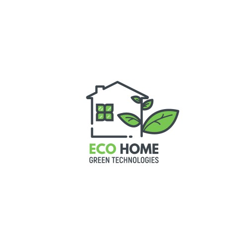 Eco Home Logo Vector Image