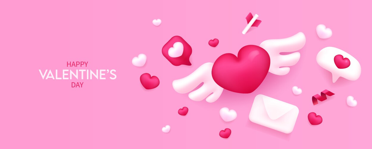 happy valentines day vector image