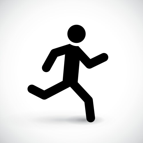 Running stick man vector image