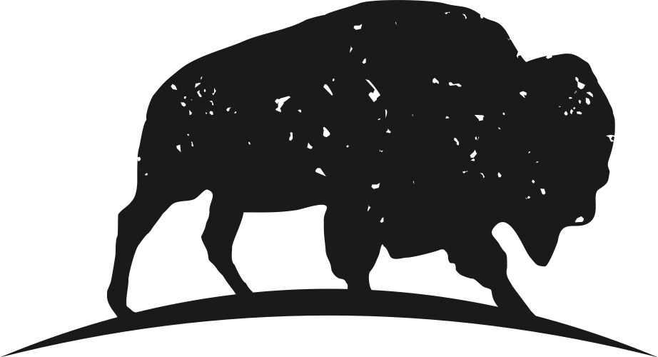 Rustic bison logo Royalty Free Vector Image - VectorStock
