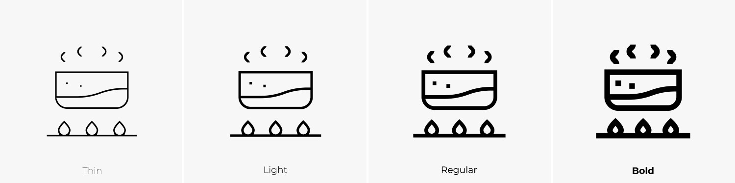 Char siu icon thin light regular and bold style Vector Image
