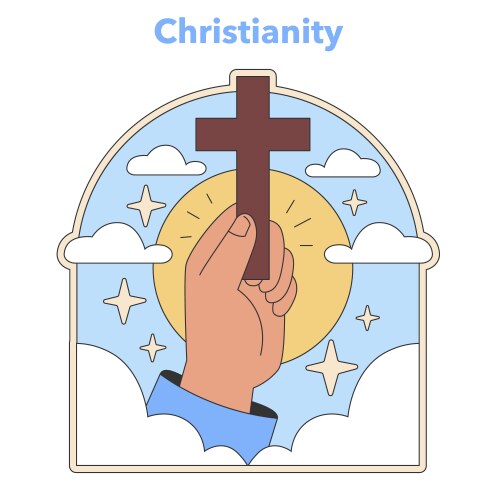 Fellowship concept flat Royalty Free Vector Image
