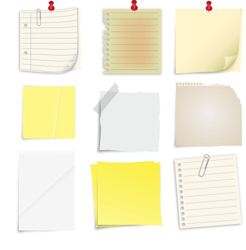 Colorful Post-it Notes Collection vector image