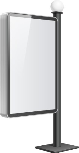 Realistic light box template on white background Vector Image