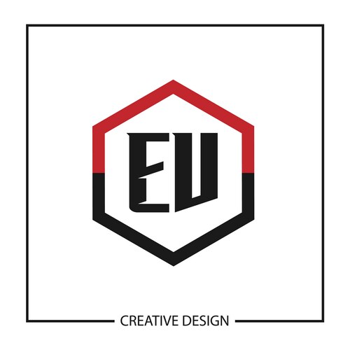 Initial letter ev logo template design – Royalty-Free Vector | VectorStock