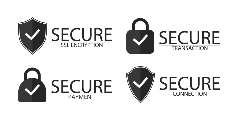 Ssl encryption connection and transaction icon vektorbild