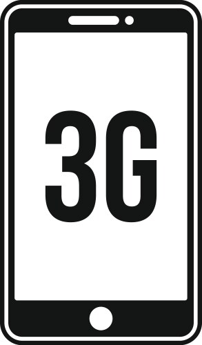 3G Mobile Phone Icon Vector Image