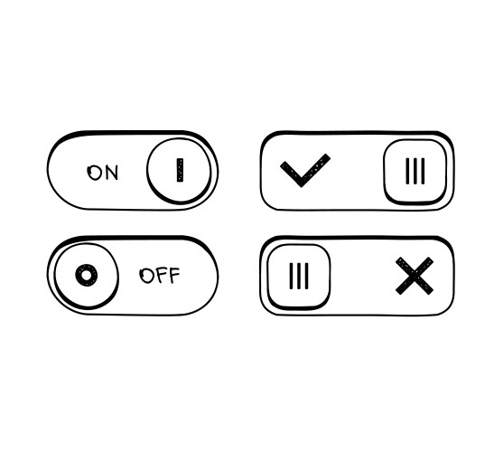 Light switch off flat icon Royalty Free Vector Image