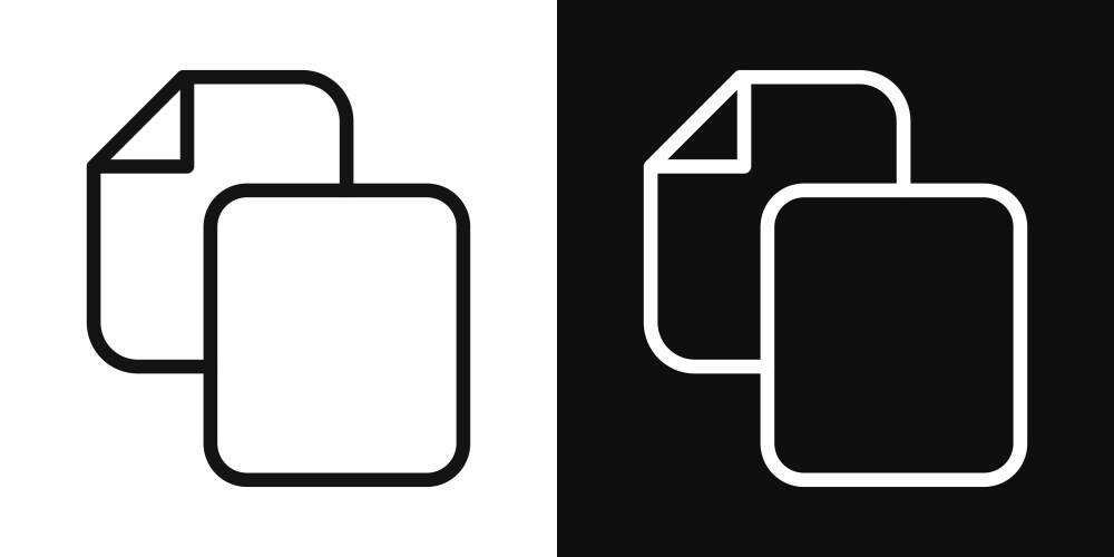 Duplicate icon set copy data files symbol Vector Image