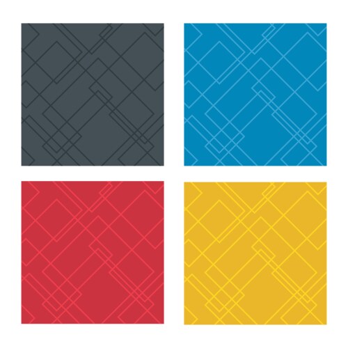 Set of square geometric shape pattern abstract vector image