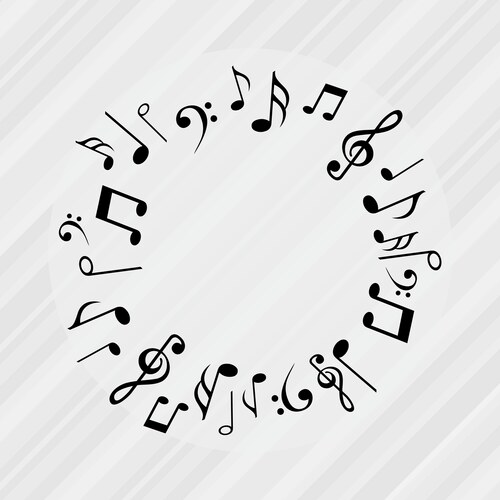 Musical Notes Background Royalty Free Vector Image