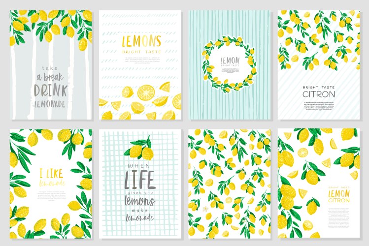 Banners with fresh citrus fruit Royalty Free Vector Image