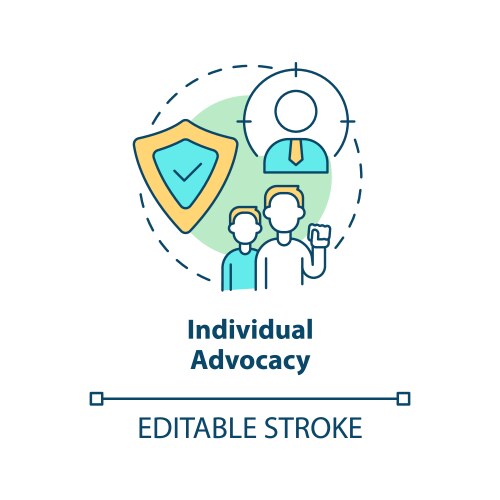 Individual advocacy concept icon vector image