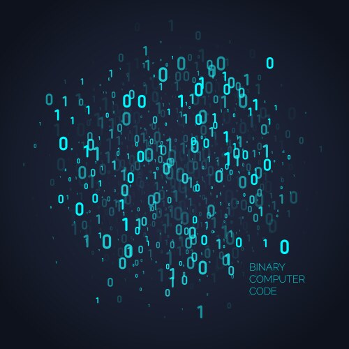 Abstract background with binary code analysis vektorbild