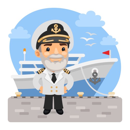 Ship captain Vector Images & Graphics for Commercial Use | VectorStock