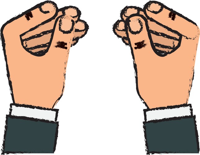 Hand holding something Vector Image