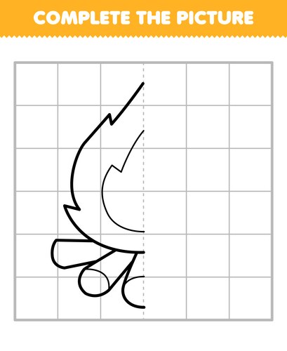 Education game for children complete the picture Vector Image