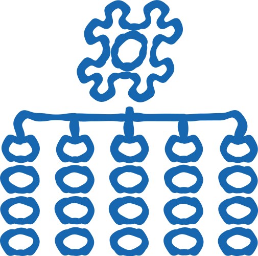 Hashing algorithm icon doodle vector image