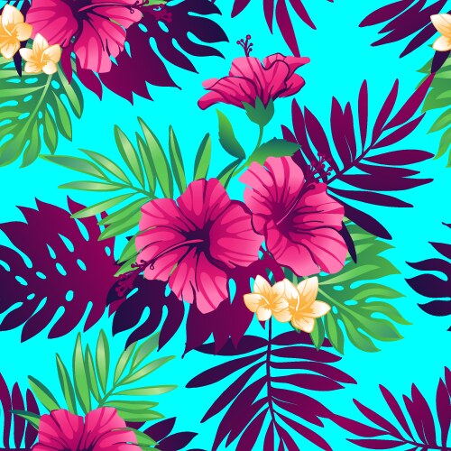 Floral hand drawn seamless pattern with flowers Vector Image