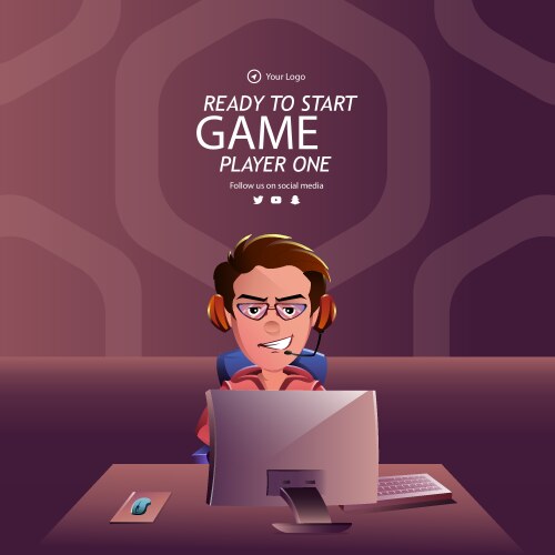 Banner design of gaming night live streaming Vector Image