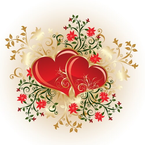 Red roses valentine background Royalty Free Vector Image