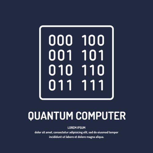 Calculation quantum computer analysis and data vector image