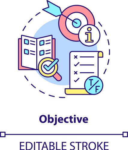 Objective concept icon vector image