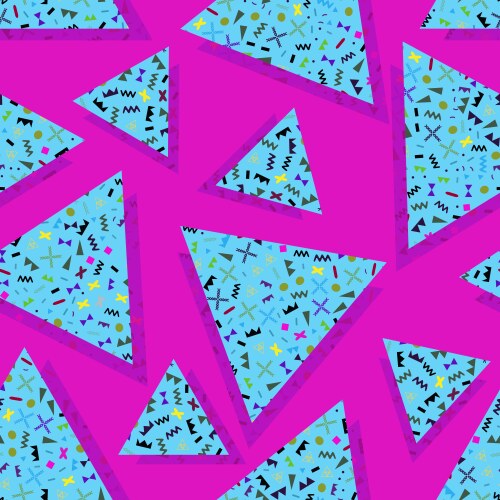 Rainbow triangle seamless pattern Royalty Free Vector Image