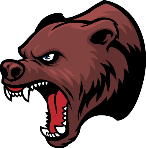 Grizzly bear on white background Royalty Free Vector Image